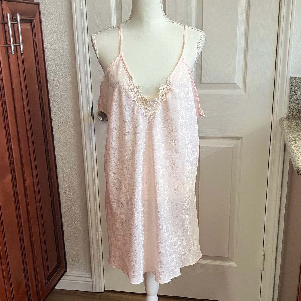 Vintage Intimo amore Light Pink Lace Chemise Size:XL
